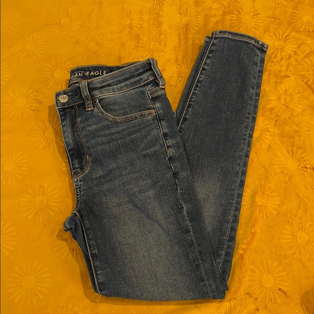 American Eagle Outfitters Jeans Jegging Size 6 High Rise Blue